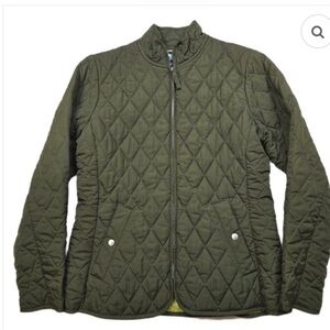 Lands' End Quilted Jacket in Olive